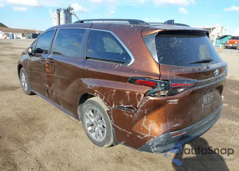 2023 Toyota Sienna Le из США, поврежденный, VIN 5TDKSKFC2PS074608